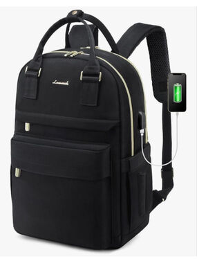 NEW Laptop 15.6” Laptop Bag USB Port Waterproof Travel Backpack